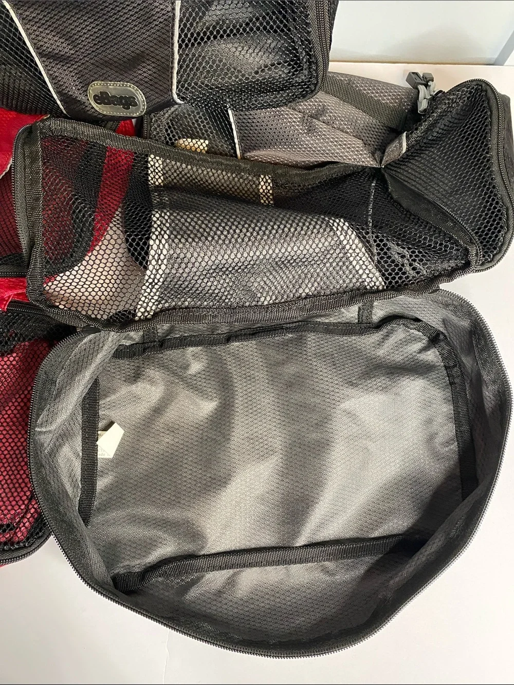 eBags 5 Pieces Packing Cube Set - Black and Red